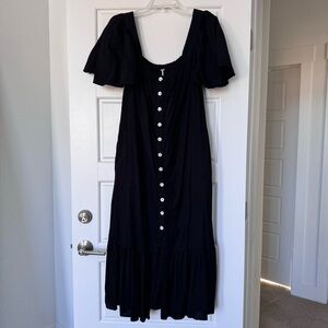 Free People cotton and linen midi dress